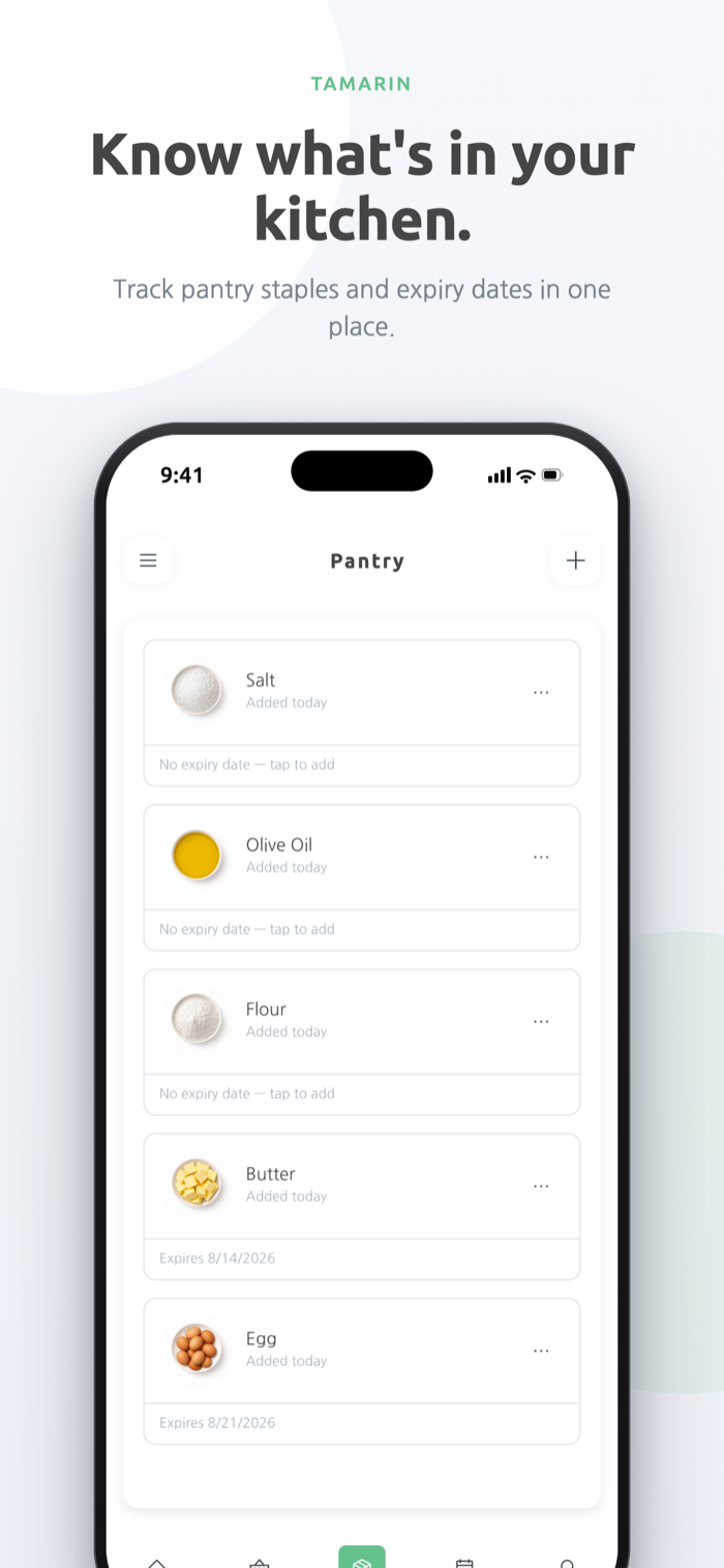 Pantry tracking with expiry dates